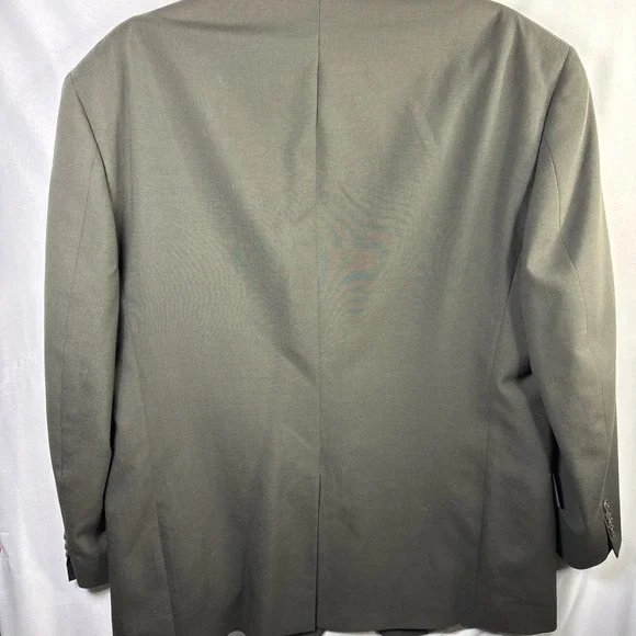 Hart Schaffner & Marx Parisian 43R Wool 2p Suit Gray Softly Tailored USA 38x29